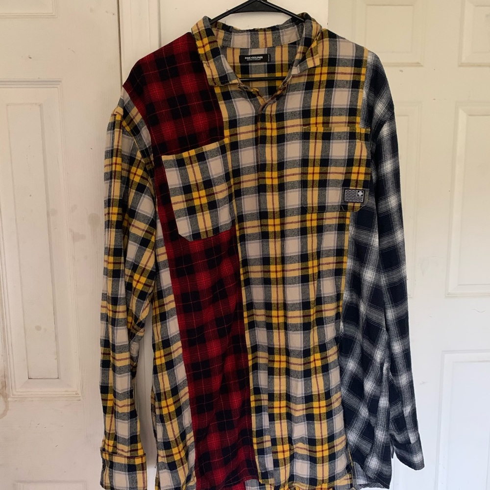 Pink Dolphin Tri Tone Flannel